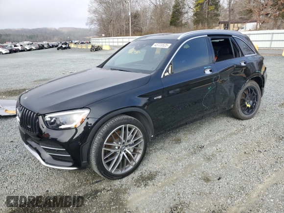 2020 Mercedes-Benz GLC with VIN W1N0G6EB8LF823021, listed as a Copart auction lot 43723525 with 56,069 mi miles and Salvage Title. Bid and sale history available at carsss.com. Image 1.