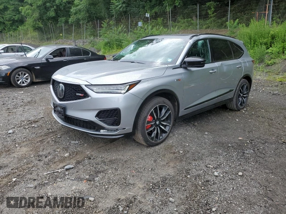 2023 Acura MDX Type S w/Advance Package with VIN 5J8YD8H84PL003381, listed as a Copart auction lot 58864114 with 27,124 mi miles and Salvage Title. Bid and sale history available at carsss.com. Image 1.