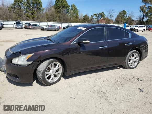 2014 Nissan Maxima S with VIN 1N4AA5AP6EC476727, listed as a Copart auction lot 49458125 with 141,656 mi miles and Salvage title. Bid and sale history available at DreamBid. Image 1.