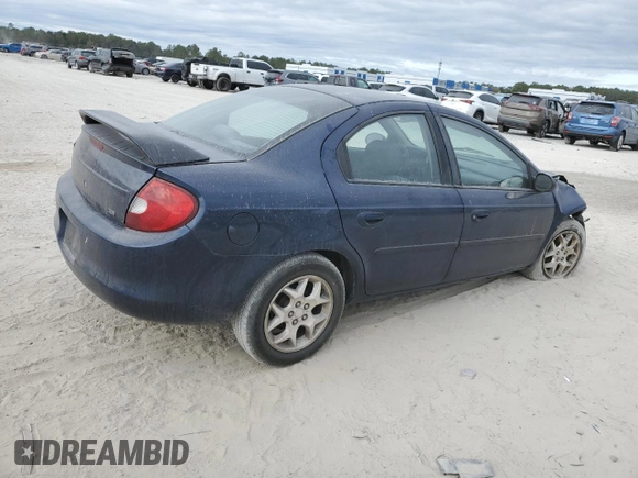 2002 Dodge Neon SE with VIN 1B3ES46C02D501704, listed as a Copart auction lot 83476794 with 187,860 mi miles and Salvage Title. Bid and sale history available at carsss.com. Image 3.
