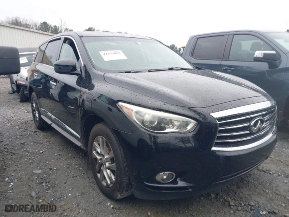 2013 Infiniti JX35 with VIN 5N1AL0MN5DC322585, listed as a IAAI auction lot 41573853 with 176136 miles. Bid and sale history available at carsss.com. Image 13.