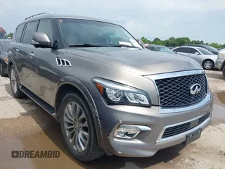 2015 Infiniti QX80 z VIN JN8AZ2NF4F9572054, wystawiony jako IAAI lot #42369177 z przebiegiem 149 971 mil mil oraz . Historia ofert i sprzedaży dostępna na DreamBid. Obrazek 1.