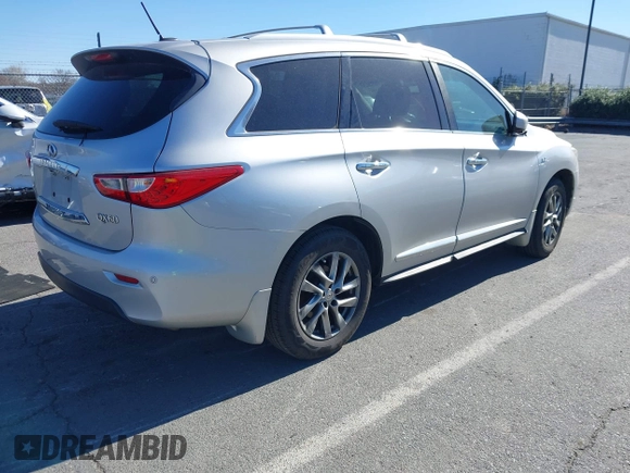 2015 Infiniti QX60 with VIN 5N1AL0MN0FC502107, listed as a IAAI auction lot 41793449 with 180,961 mi miles. Bid and sale history available at carsss.com. Image 4.