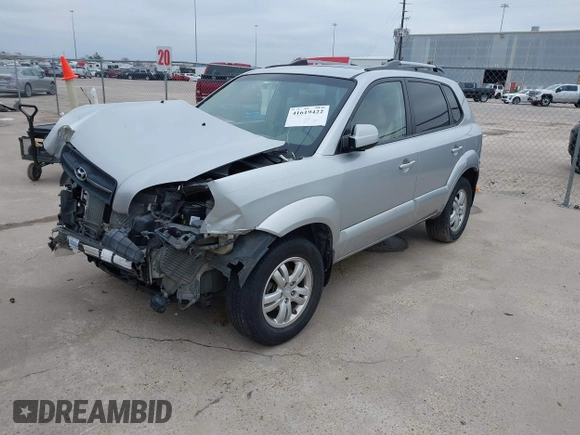 2007 Hyundai Tucson SE with VIN KM8JN12D57U670203, listed as a IAAI auction lot 41619422 with 92,450 mi miles. Bid and sale history available at carsss.com. Image 19.