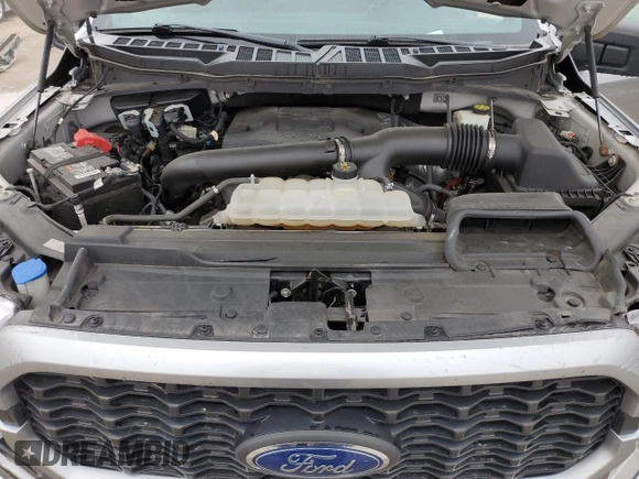 2021 Ford F-150 XL with VIN 1FTEW1C8XMKE55072, listed as a Copart auction lot 46501685 with 82,833 mi miles and Salvage title. Bid and sale history available at DreamBid. Image 11.