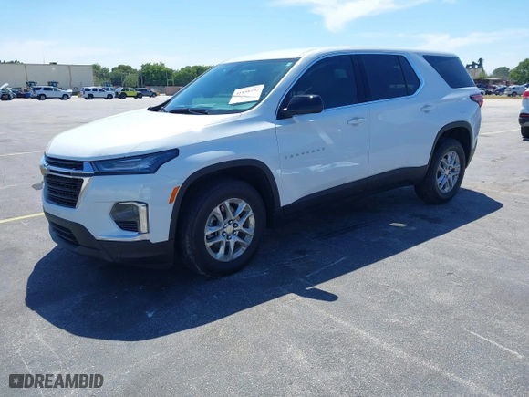 2023 Chevrolet Traverse LS with VIN 1GNERFKW6PJ292944, listed as a IAAI auction lot 41858992 with 27,302 mi miles. Bid and sale history available at carsss.com. Image 2.