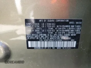 2023 Subaru Outback Limited XT with VIN 4S4BTGND4P3223084, listed as a Copart auction lot 54957795 with 26,320 mi miles and Salvage title. Bid and sale history available at DreamBid. Image 13.