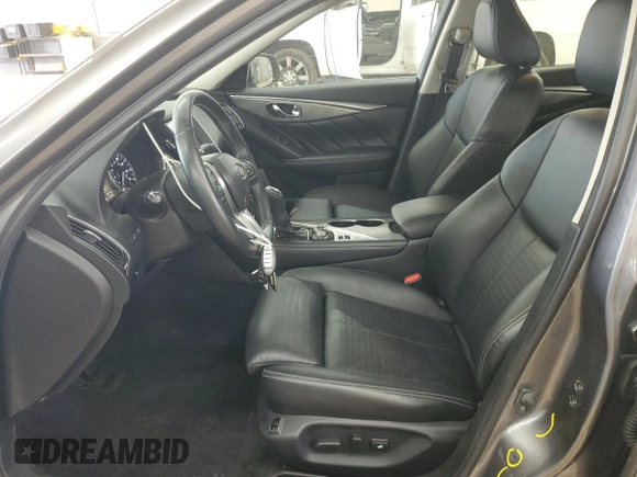 2019 Infiniti Q50 Luxe with VIN JN1EV7AR9KM591571, listed as a Copart auction lot 61782675 with 38,544 mi miles and Salvage title. Bid and sale history available at DreamBid. Image 7.