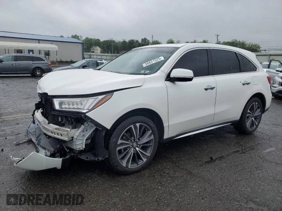 2020 Acura MDX Technology with VIN 5J8YD4H5XLL047443, listed as a Copart auction lot 56631525 with 49,526 mi miles and Salvage title. Bid and sale history available at DreamBid. Image 1.