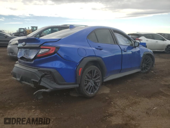 2022 Subaru WRX Premium with VIN JF1VBAF65N9013367, listed as a Copart auction lot 43575865 with Not provided miles and Clean title. Bid and sale history available at DreamBid. Image 3.