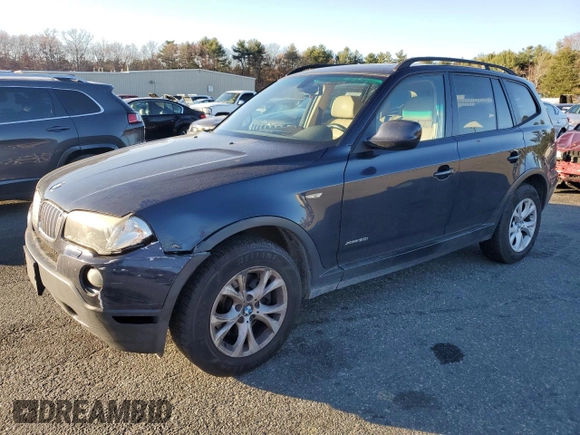 2010 BMW X3 xDrive30i with VIN WBXPC9C48AWJ36211, listed as a Copart auction lot 81074044 with 235,275 mi miles and Non Repairable. Bid and sale history available at carsss.com. Image 1.