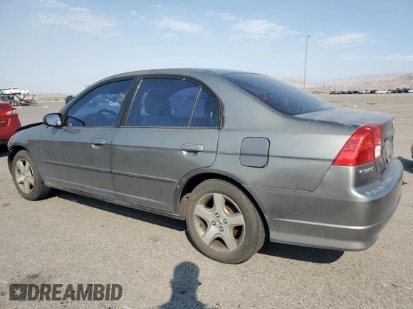 2005 Honda Civic EX with VIN 1HGES26755L011745, listed as a Copart auction lot 70913114 with 160,438 mi miles and Salvage Title. Bid and sale history available at DreamBid. Image 2.