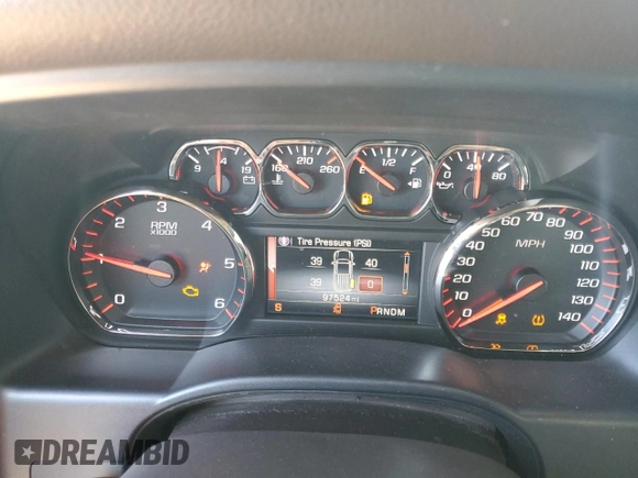 2015 GMC Sierra 1500 SLT with VIN 3GTU2VEJ8FG470016, listed as a Copart auction lot 81101074 with 97,524 mi miles and Salvage Title. Bid and sale history available at DreamBid. Image 9.