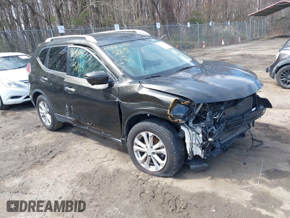 2016 Nissan Rogue SV with VIN KNMAT2MV0GP644922, listed as a IAAI auction lot 41881055 with 118,703 mi miles. Bid and sale history available at carsss.com. Image 1.