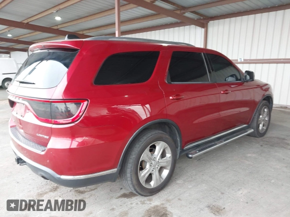 2015 Dodge Durango Limited with VIN 1C4RDJDG5FC112180, listed as a IAAI auction lot 42168091 with 115,154 mi miles and . Bid and sale history available at DreamBid. Image 4.