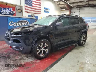 2017 Jeep Cherokee Trailhawk L Plus with VIN 1C4PJMBS9HD218394, listed as a Copart auction lot 49818695 with 73,863 mi miles and Salvage Title. Bid and sale history available at carsss.com. Image 1.
