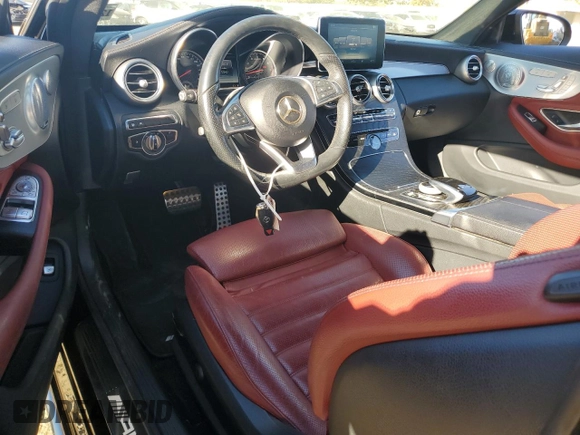 2018 Mercedes-Benz C 43 AMG with VIN WDDWJ6EB6JF627388, listed as a Copart auction lot 77531744 with 72,643 mi miles and Salvage Title. Bid and sale history available at DreamBid. Image 8.