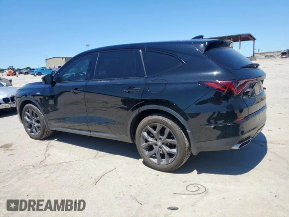 2022 Acura MDX w/A-Spec Package with VIN 5J8YE1H09NL043709, listed as a Copart auction lot 57502445 with 32,046 mi miles and Salvage title. Bid and sale history available at DreamBid. Image 2.