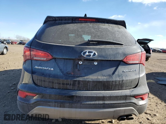 2017 Hyundai Santa Fe Sport 2.0T with VIN 5XYZU4LA6HG475228, listed as a Copart auction lot 89208255 with 121,664 mi miles and Salvage Title. Bid and sale history available at carsss.com. Image 6.