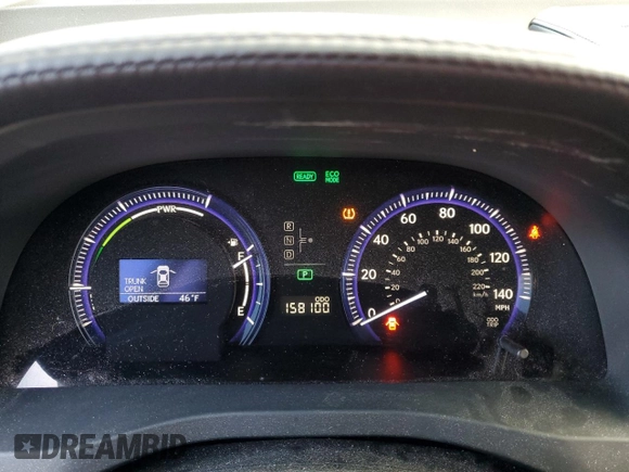2010 Lexus HS with VIN JTHBB1BA9A2019245, listed as a Copart auction lot 74654294 with 158,100 mi miles and Non Repairable. Bid and sale history available at carsss.com. Image 9.