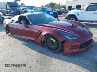 2017 Chevrolet Corvette Grand Sport 1LT with VIN 1G1YW2D76H5101460, listed as a IAAI auction lot 41987606 with 1 mi miles. Bid and sale history available at carsss.com. Image 1.