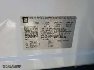 2021 Chevrolet Equinox Premier with VIN 3GNAXNEV4MS145582, listed as a Copart auction lot 44689405 with 30,638 mi miles and Salvage Title. Bid and sale history available at carsss.com. Image 15.