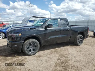 2025 Ram 1500 with VIN 1C6SRFBP5SN506206, listed as a Copart auction lot 55414155 with 5,892 mi miles and Salvage title. Bid and sale history available at DreamBid. Image 1.