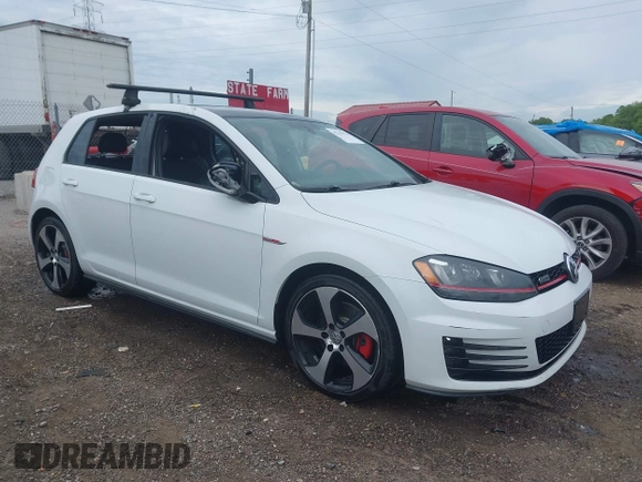 2015 Volkswagen GTI S z VIN 3VW4T7AU6FM016676, wystawiony jako IAAI lot #42342174 z przebiegiem 129 638 mil mil oraz . Historia ofert i sprzedaży dostępna na DreamBid. Obrazek 1.