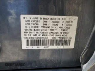 2008 Acura TSX z VIN JH4CL96848C006351, wystawiony jako Copart lot #58997105 z przebiegiem 225 602 mil mil oraz Czysty tytuł • Clean title. Historia ofert i sprzedaży dostępna na DreamBid. Obrazek 12.