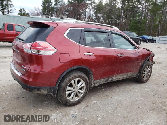 2014 Nissan Rogue SL with VIN 5N1AT2MV7EC750641, listed as a Copart auction lot 52873825 with 93,362 mi miles and Clean Title. Bid and sale history available at carsss.com. Image 3.