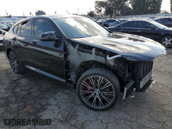 2023 BMW X4 M40i with VIN 5UX43DT0XP9R99758, listed as a Copart auction lot 44651255 with 20,105 mi miles and Salvage Title. Bid and sale history available at carsss.com. Image 4.