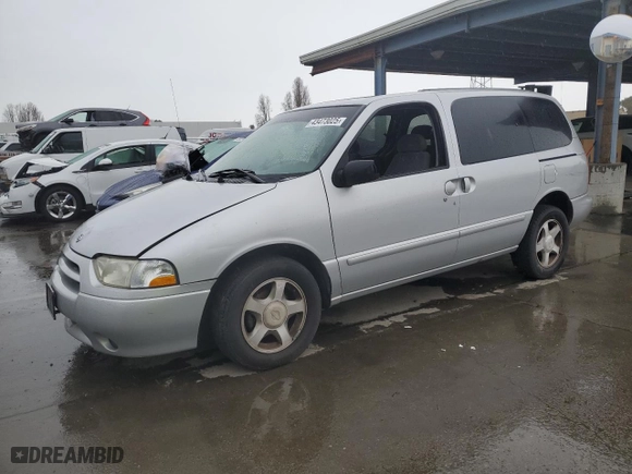 2001 Nissan Quest GXE with VIN 4N2ZN15T01D809541, listed as a Copart auction lot 43473025 with 185,939 mi miles and Clean Title. Bid and sale history available at carsss.com. Image 1.