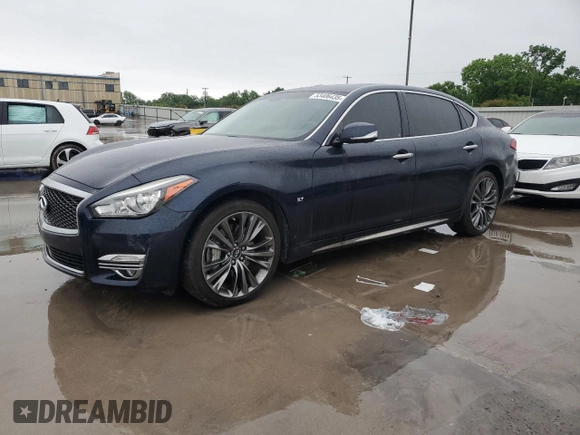2018 Infiniti Q70 Luxe z VIN JN1BY1PP9JM330548, wystawiony jako Copart lot #53406435 z przebiegiem 73 985 mil mil oraz Czysty tytuł • Clean title. Historia ofert i sprzedaży dostępna na DreamBid. Obrazek 1.