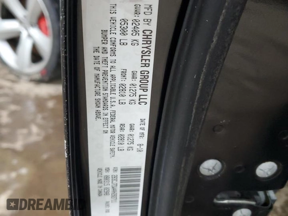 2010 Dodge Challenger SRT-8 with VIN 2B3CJ7DW4AH282711, listed as a Copart auction lot 42406595 with Not provided miles and Clean title. Bid and sale history available at DreamBid. Image 12.