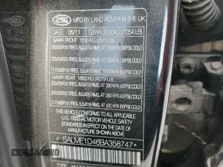 2011 Land Rover Range Rover HSE with VIN SALME1D46BA358747, listed as a Copart auction lot 60562035 with 114,385 mi miles and Clean title. Bid and sale history available at DreamBid. Image 13.