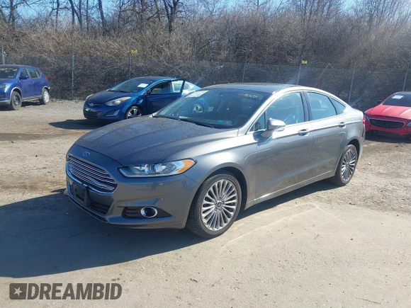 2014 Ford Fusion Titanium with VIN 3FA6P0K92ER119005, listed as a IAAI auction lot 41827178 with 108,959 mi miles. Bid and sale history available at carsss.com. Image 2.
