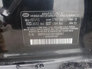 2013 Hyundai Elantra GLS with VIN 5NPDH4AEXDH306997, listed as a Copart auction lot 63436235 with 161,007 mi miles and Salvage title. Bid and sale history available at DreamBid. Image 12.