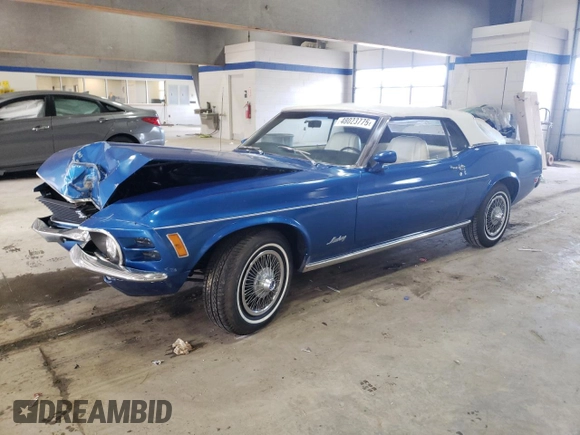 1970 Ford Mustang с VIN 0F03F166660, выставлен на аукционе Copart как лот 48023775 с пробегом 87 956 миль миль и Списание • Salvage title. История ставок и продаж доступна на DreamBid. Изображение 1.