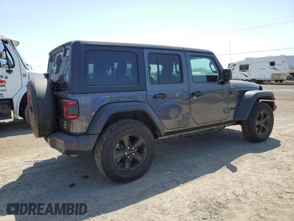 2021 Jeep Wrangler Unlimited Sport S with VIN 1C4HJXDNXMW795690, listed as a Copart auction lot 54250015 with 23,175 mi miles and Salvage title. Bid and sale history available at DreamBid. Image 3.