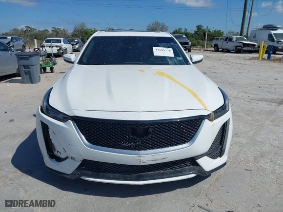 2021 Cadillac CT5 Sport with VIN 1G6DP5RK1M0108764, listed as a IAAI auction lot 41609228 with 46,077 mi miles. Bid and sale history available at carsss.com. Image 12.