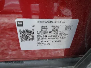 2020 Chevrolet Bolt EV Premier z VIN 1G1FZ6S07L4149480, wystawiony jako Copart lot #45552255 z przebiegiem 9 049 mil mil oraz Szkoda całkowita • Salvage title. Historia ofert i sprzedaży dostępna na DreamBid. Obrazek 12.