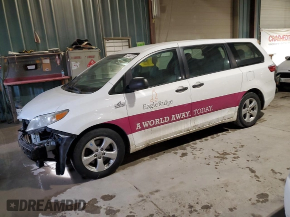 2015 Toyota Sienna L with VIN 5TDZK3DC0FS597860, listed as a Copart auction lot 43440125 with 138,375 mi miles and Salvage title. Bid and sale history available at DreamBid. Image 1.