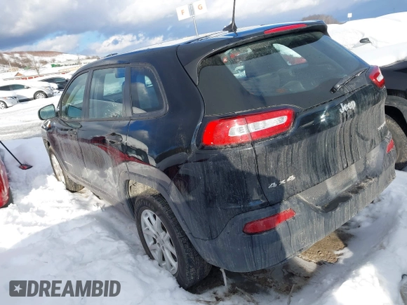2017 Jeep Cherokee Sport with VIN 1C4PJMAB9HD215769, listed as a IAAI auction lot 41257530 with 110,935 mi miles. Bid and sale history available at carsss.com. Image 3.