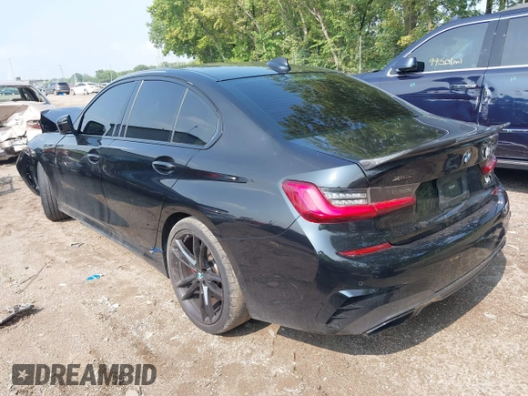 2021 BMW 3 Series M340i xDrive with VIN 3MW5U9J0XM8B53474, listed as a IAAI auction lot 39952984 with 55,938 mi miles. Bid and sale history available at carsss.com. Image 3.