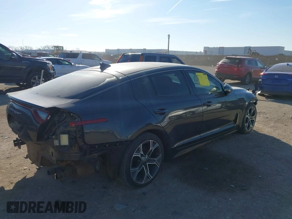 2021 Kia Stinger GT-Line with VIN KNAE15LA3M6088482, listed as a IAAI auction lot 41591887 with 64,381 mi miles and . Bid and sale history available at DreamBid. Image 4.