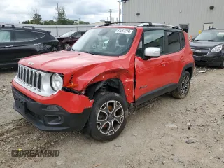 2017 Jeep Renegade Limited z VIN ZACCJBDB1HPE93582, wystawiony jako Copart lot #64261214 z przebiegiem 164 943 mil mil oraz Nie do naprawy • Non repairable. Historia ofert i sprzedaży dostępna na DreamBid. Obrazek 1.