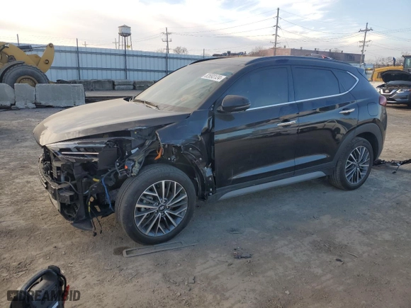 2021 Hyundai Tucson Limited with VIN KM8J3CAL7MU344120, listed as a Copart auction lot 82693124 with 30,686 mi miles and Salvage Title. Bid and sale history available at carsss.com. Image 1.