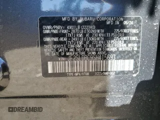 2025 Subaru Forester Premium with VIN JF2SLDBC9SH415693, listed as a Copart auction lot 80459424 with 3,996 mi miles and Salvage title. Bid and sale history available at DreamBid. Image 15.