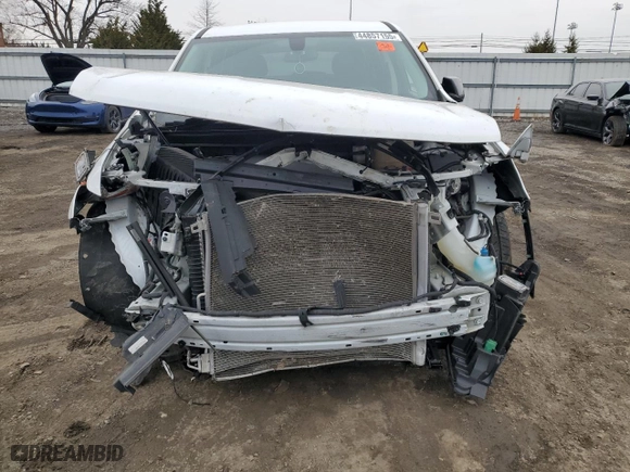 2021 Chevrolet Traverse LS with VIN 1GNEVFKWXMJ163130, listed as a Copart auction lot 44857155 with 0 mi miles and Salvage Title. Bid and sale history available at carsss.com. Image 5.