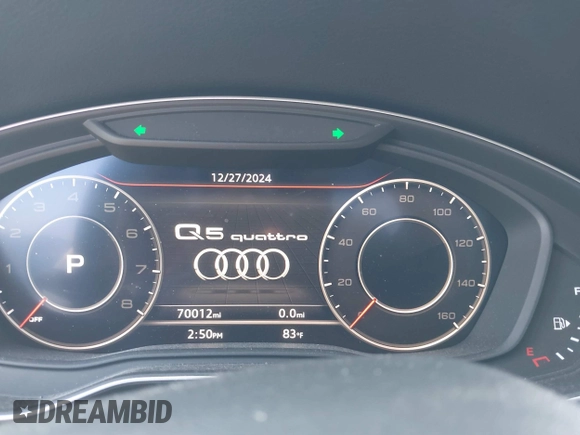 2018 Audi Q5 Premium Plus with VIN WA1BNAFY1J2220714, listed as a IAAI auction lot 41209386 with 70,012 mi miles and . Bid and sale history available at DreamBid. Image 7.